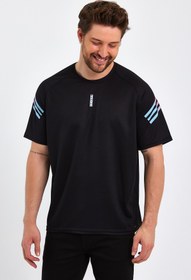 Resim GENIUS STORE Store Erkek Spor Tişört Baskılı Fitness, Antrenman Fit T-shirt 