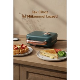 Resim Fressi Tost Ve Waffle Makinesi | Çıkarabilir Yapışmaz Plakalı | 3 Ayrı Plaka | 