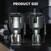 Resim Entegre Dahili & Harici Boru Diş Açma Aleti, 1/2'' 3/4'' Kesiciler, Çift Fonksiyonlu Boru Diş Kesme Aleti, Ev Tamiri için Elektrikli Matkap Uyumlu PVC Boru Dişleyici Kiti (2 adet) 