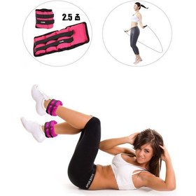 Resim 2,5 Kg X 2 Adet Pembe El Ayak Bileği Ağırlığı + Atlama İpi Pembe 