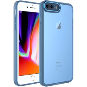 Resim Fibaks Apple Iphone 8 Plus Uyumlu Kılıf Kamera Lens Çerçeve Korumalı Esnek Renkli Transparan Silikon Kapak 