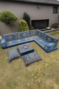 Resim mdhomecarpet Şark Köşesi Minder Takımı | Yer , Sırt Minderi, Etnik Desen, Salon ve Ev İçin 12 Parça Süngerli 