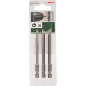Resim Bosch Yıldız Vidalama Ucu Seti 3'lü PH1/2/3X89MM, Dayanıklı ve Kullanışlı 