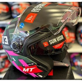 Resim Mt Cosmo Sv Sergio Garcia D18 Mat Açık Kask Haki - Pembe 