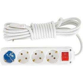 Resim Almera 4'lü Anahtarlı Topraklı Priz 3 Mt. 