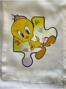 Resim Gönülden Tasarım 11x9 Cm Ütü Ile Yapışan Tweety Kuş Aplike Arma Yama Transfer Tişört Baskı 