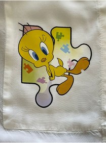 Resim Gönülden Tasarım 11x9 Cm Ütü Ile Yapışan Tweety Kuş Aplike Arma Yama Transfer Tişört Baskı 