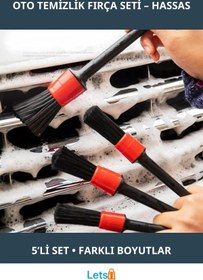 Resim Letsii Detaylı Oto Temizlik Fırça Seti 5'li Yumuşak Ulaşım Fırçası 