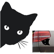 Resim Sones Kedi Yüz Bakış Pet Kedi Araba Etiket Çıkartmaları, Boyut: 12x15cm 