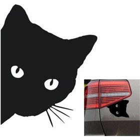 Resim Sones Kedi Yüz Bakış Pet Kedi Araba Etiket Çıkartmaları, Boyut: 12x15cm 