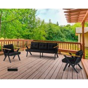 Resim Dekoroom's Zeta 3 1 1 Pofuduk Balkon Takımı, Bahçe Mobilyası, Çay Seti, Kafe Oturma Grubu, Teras Koltuk Takımı 