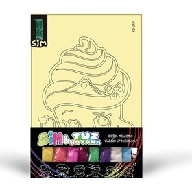 Resim Kb-347 Cupcake Simli Tuz Boyama Oyunu Eğitici Aktivite Kum Boya 