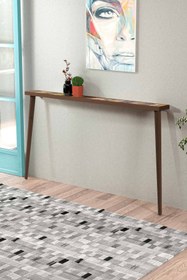 Resim bluecape Lyon 142x12cm Doğal Ağaç Tek Sıra Traverten Taşlı Dresuar 