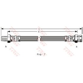Resim Trw Fren Hortumu Ön Mercedes 190 W201 W124 W126 R129 A1294280035 