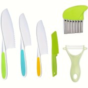 Resim 5 adet Renkli Plastik Mutfak Aleti Çocuklar İçin - Peeler, Spatula ve Scrubber ile Güvenli Pişirme Seti - Oyuncak Oyun ve Öğrenme İçin İdeal, Eğlenceli Mutfak Gereksinimleri | Renkli Mutfak Seti | Dayanıklı Plastik 