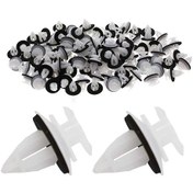 Resim Lasonstiges 100 Adet 51418224768 Plastik Perçin Klipsi Bmw E46 E53 E90 E91 E70 Kapı Paneli Araba Bağlantı Elemanları Trim Paneli İtme Tutucu 