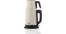 Resim Paslanmaz Çelik Çay Makinesi, Krem Renkli, Şık ve Dayanıklı Tasarım 