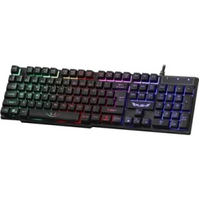 Resim Rush RK112 Usb Kablolu Mekanik Hisli 3 Renk Işıklı Gaming Q Klavye 