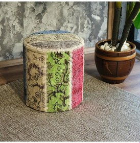 Resim Patchwork Puf 005 Çok Renkli 
