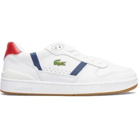 Resim Lacoste T-Clip Set Hakiki Deri Erkek Beyaz Sneaker 