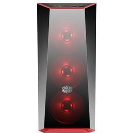 Resim CM MasterBox Lite 5 80+ 600W 3x120mm Kırmızı Led Fanlı Akrilik Ön Panel, Pencereli MidTower Kasa MCW-L5S3-KWNA60 