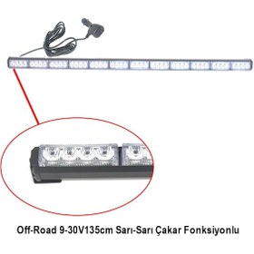 Resim Off Road 7 Fonskiyonlu Sarı + Sarı 135 CM Tepe Lambası 