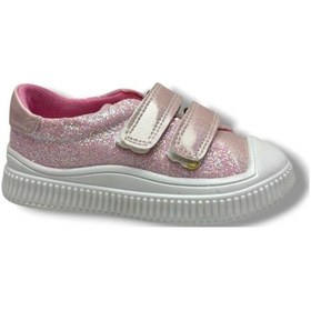 Resim Arzen Bebe 130-26 Simli Hologramlı Çift Cırtlı Anatomik Kız Çocuk Ayakkabı 19-25 Pembe 