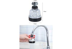 Resim Bulitra Şeffaf Tasarruflu Oynar Başlık Tazyikli Eviye Musluk Ucu ABS Malzemeden 3 Fonksiyonlu 