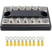 Resim Cp-4002 100a 48v Rv Yat Modifiye Çift Sıralı 5 Bara, 10 Adet Terminalli 