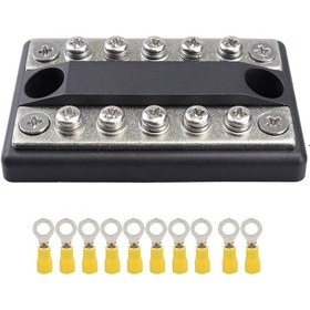 Resim Cp-4002 100a 48v Rv Yat Modifiye Çift Sıralı 5 Bara, 10 Adet Terminalli 