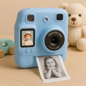 Resim Çocuklar Için Anında Baskılı Dijital Fotoğraf Makinesi - Termal Yazıcılı Eğlenceli Kamera 