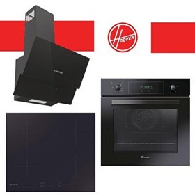 Resim Canddy Dijital Elektrikli 3'lü Turbo Siyah Cam Ankastre Set (HDG6C2GBTK-HH64CCB-FCP405N/E) 