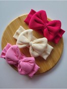 Resim SeherBebeButik Kız Çocuk & Bebek Kaşkorse Fiyonk Bandana 3'lü Set 
