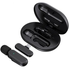 Resim K60/k61 Kablosuz Yaka Mikrofonu Şarj Kutulu 2.4ghz Gürültü Azaltmalı Mini Mikrofon Apple Uyumlu iPhone & Andr 