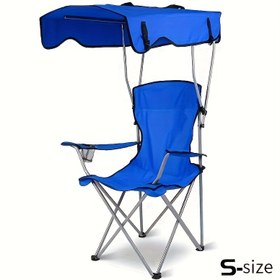 Resim Taşınabilir Katlanır Plaj Sandalyesi - Güneşlikli, Sağlam ve Hafif Kamp Sandalyesi, Ergonomik Tasarım, Dayanıklı Çerçeve - Plaj, Piknik, Balıkçılık, Tekne Gezisi için Kompakt Katlanabilir Sandalye, Güneş Koruyucu Tente 