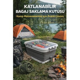 Resim Kaya Group 30L Tekerlekli Saklama Kutusu | Katlanabilir, Kilitli, Suya Dayanıklı, Ev & Araba İçin 