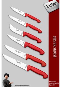 Resim Silver Serisi 6 Lı Günlük Kullanım Mutfak Bıçak Seti Mtf-202 