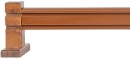 Resim Ahşap Başlıklı Alüminyum Dekoratif Ray Korniş Ceviz (250 cm) 