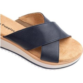 Resim Hush Puppies Hou 624203 Hakiki Deri Kadın Terlik Lacivert Lacivert 