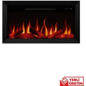 Resim Alaf 100 Elektrikli Şömine - Isıtıcılı, Metal Çerçeveli, Sınırsız 