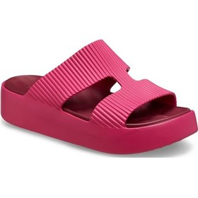 Resim Crocs Kadın Getaway Groove Platform Hstrap Terlik - Pembe Dragon Fruit 