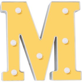 Resim Neevoyu Altın Renkli Led Harf Işığı M Boyutu - İçme Ve Dışarıdaki Dekorasyon, Özel Günler, Parti Ve Duyuru İçin, Pil Yok Diğer 