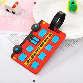 Resim Etya Pvc Silikon Bagaj Etiketi - Sevimli Karikatür Arabalar Kımlık Etiketi, Bavul Ve Seyahat Aksesuarı Mavi 