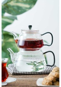 Resim Acar Jasmin Borosilikat Cam Çaydanlık Şeffaf 