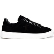 Resim Tamer Tanca Erkek Hakiki Deri Siyah Süet Sneakers & Spor Ayakkabı 04 4502-42 Erk Ayk Y25 Sıyah Suet Siyah 