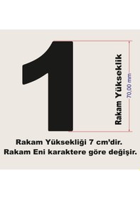 Resim Stencil Rakam Boyama Şablonu X014-sayı Rakam Yüksekliği 7 Cm 