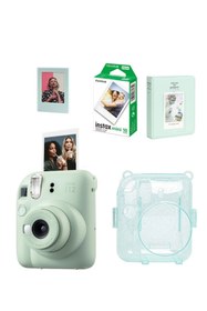 Resim Fujifilm Instax Mini 12 Fotoğraf Makinesi-10lu Film-simli Pleksi Kılıf-64lü Albüm Ve Mıknatıslı Çerçeve Set 2 