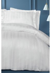 Resim Yataş Bedding Shelly Çift Kişilik Bambu Saten Nevresim Takımı - Beyaz 