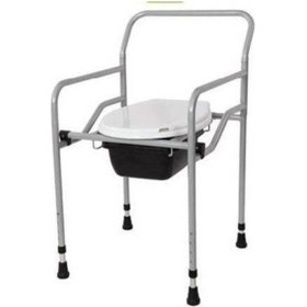 Resim Medikaltec Seyyar Katlanabilir Hasta Yaşlı Tuvalet Sandalyesi Klozetli Wc Li Oturak 