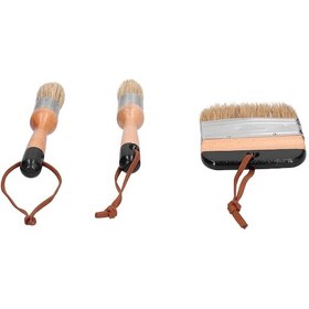 Resim Xindoker Üçlü Ahşap Saplı Sahte Tüy Boya Fırçaları - Ergonomik Tutuş, Ev Dekorasyonu, Varnish Ve Akrilik Uyumlu 